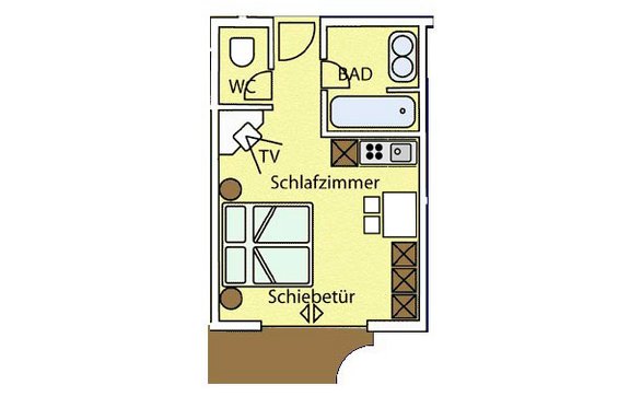 1 room apartment de luxe