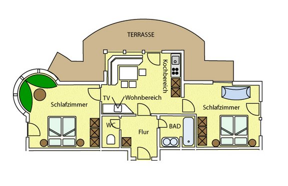 3-Raum-Luxus-Appartement (max. 6 Pers.) 3-Raum-Luxus-Appartement (max. 6 Pers.)